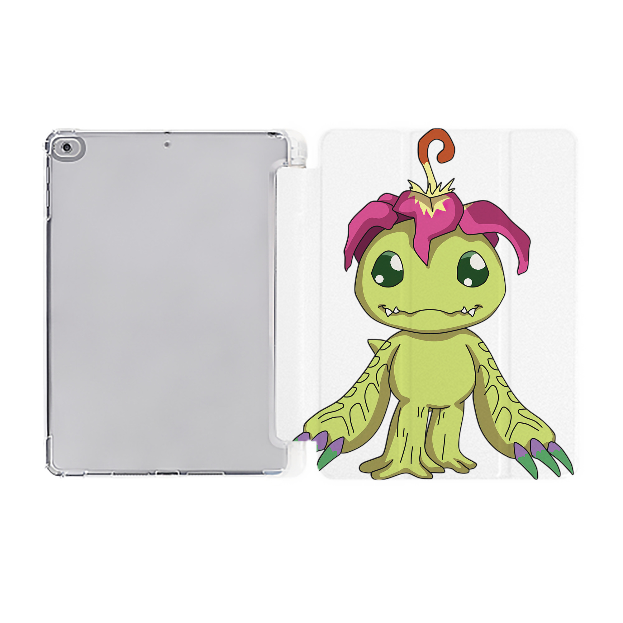 （画像用） Digimon デジタルモンスター/デジモン IPad ケース ペン収納付き 三つ折りスタンド PUレザー×シリコン 対応機種9.5/10.5/10.9インチ